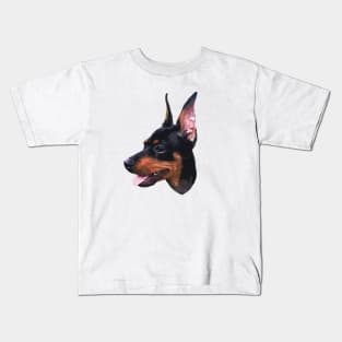 Miniature Pinscher Black and Tan Cute Puppy Dog Kids T-Shirt